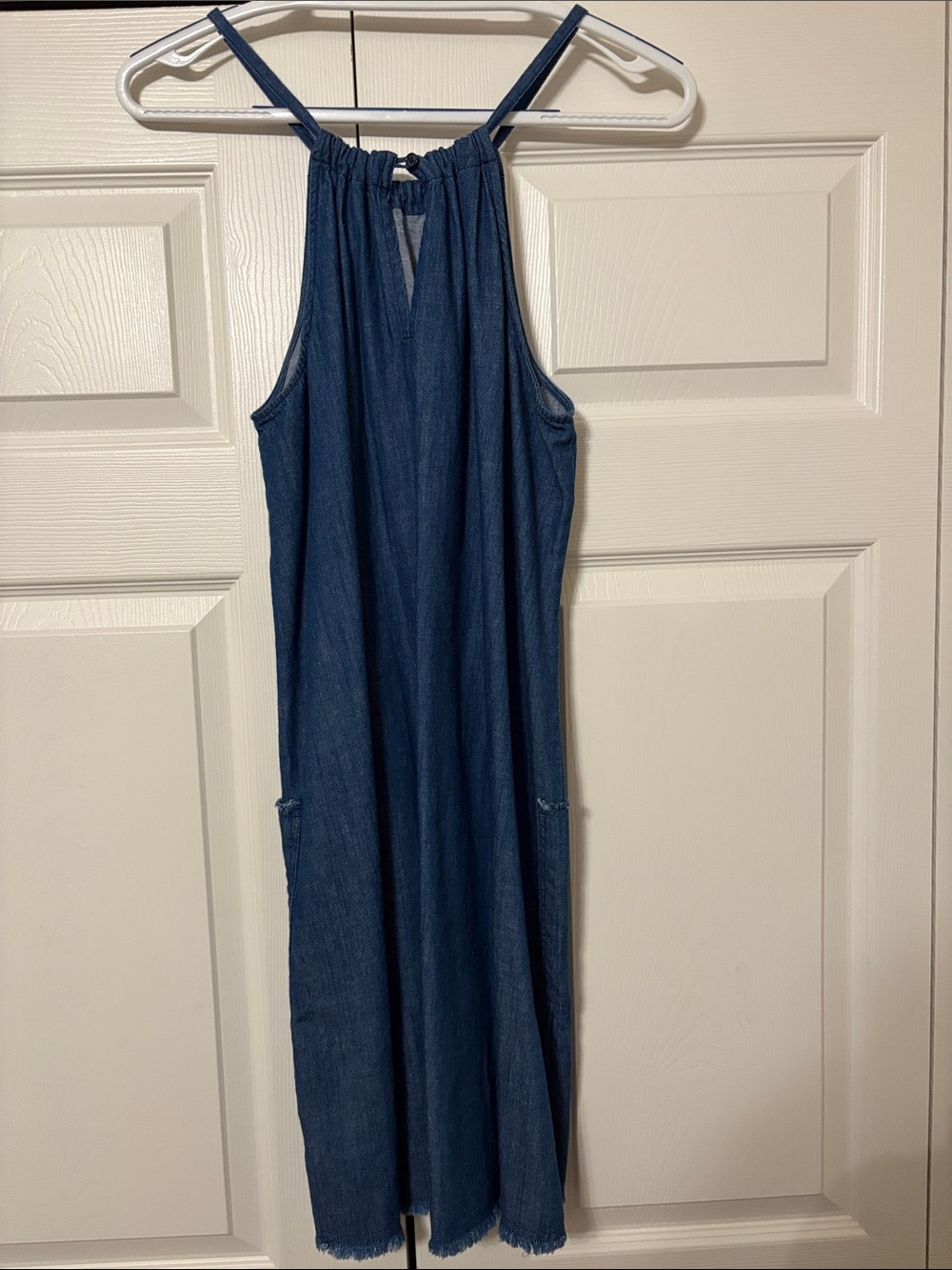 Old Navy Blue Denim Halter Sundress